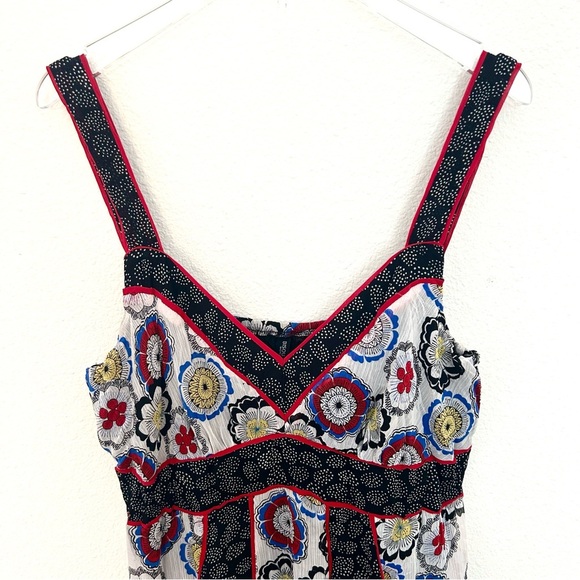 Bisou Bisou Mini Babydoll Dress Y2k Floral Sheer Garden Girl Festival Size Large - Picture 2 of 14